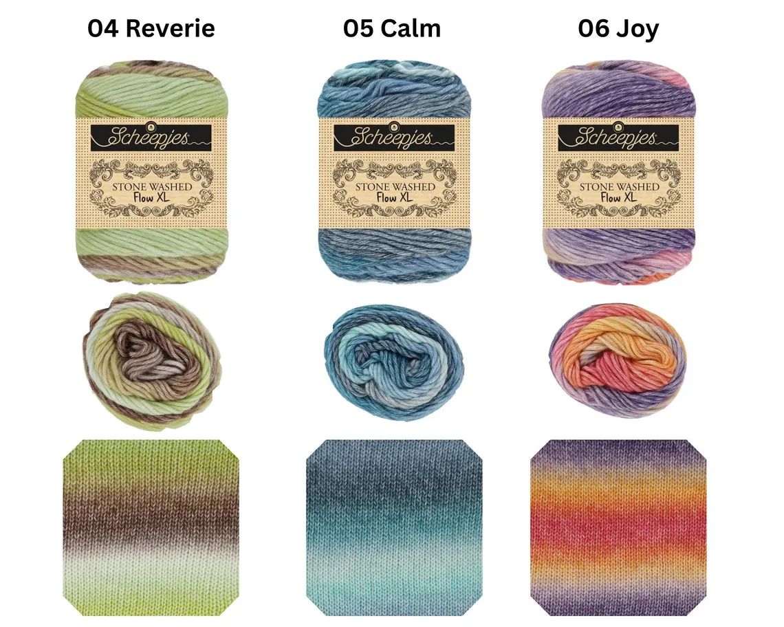 XL Flow von Sheepjes, 150g Knäuel mit tollem Farbverlauf 65g / 97m LL