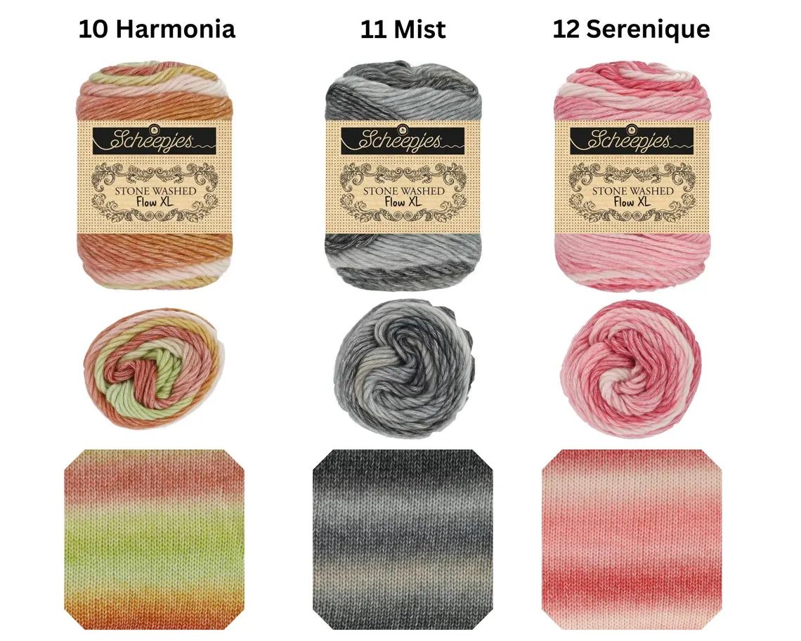 XL Flow von Sheepjes, 150g Knäuel mit tollem Farbverlauf 65g / 97m LL