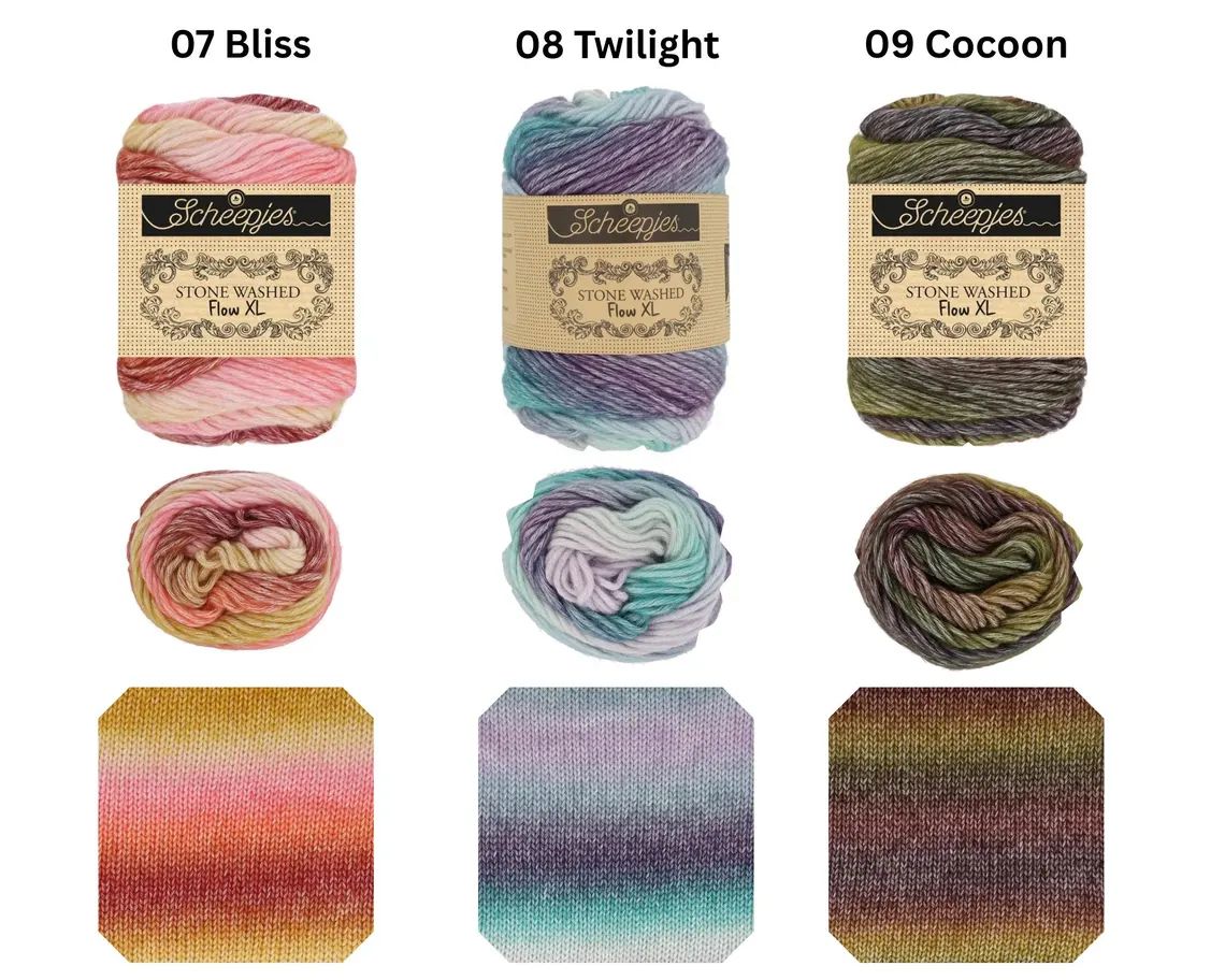 XL Flow von Sheepjes, 150g Knäuel mit tollem Farbverlauf 65g / 97m LL