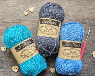 Stone Washed XL von Sheepjes, 50g Knäuel mit tollem Farbverlauf 50g / 75m LL