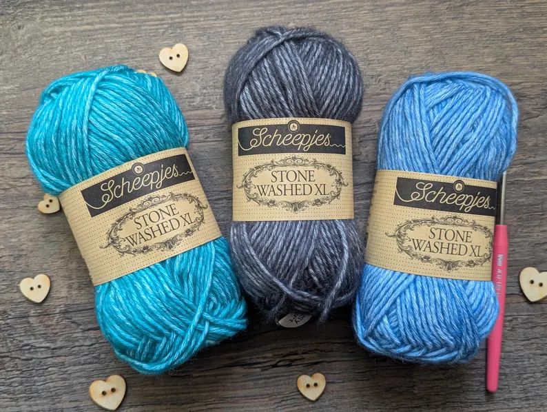 Stone Washed XL von Sheepjes, 50g Knäuel mit tollem Farbverlauf 50g / 75m LL