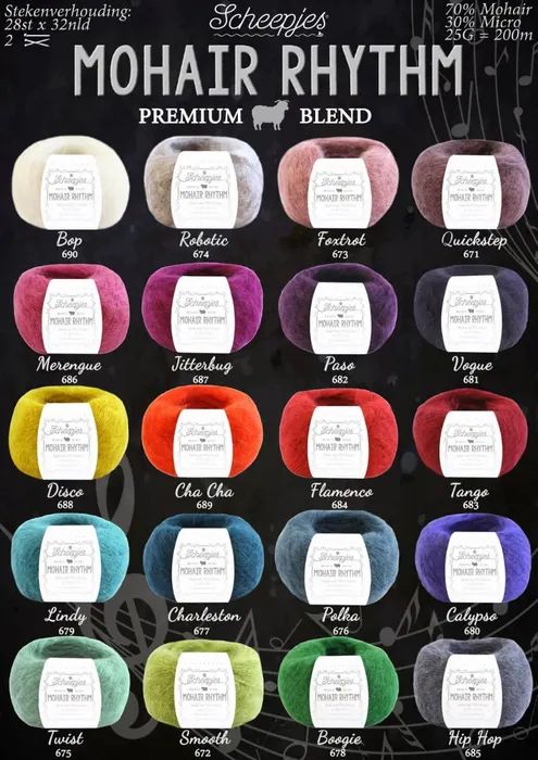 MOHAIR RHYTHM von Sheepjes, 150g Knäuel mit tollem Farbverlauf 25g / 200m LL