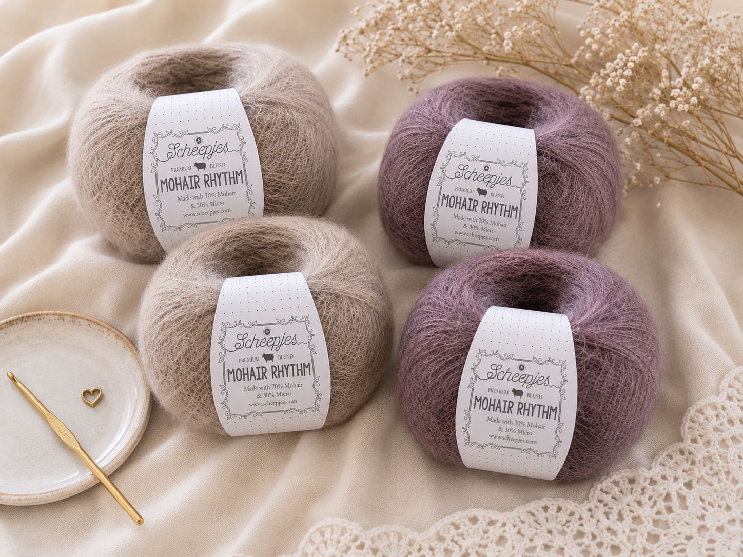 MOHAIR RHYTHM von Sheepjes, 150g Knäuel mit tollem Farbverlauf 25g / 200m LL