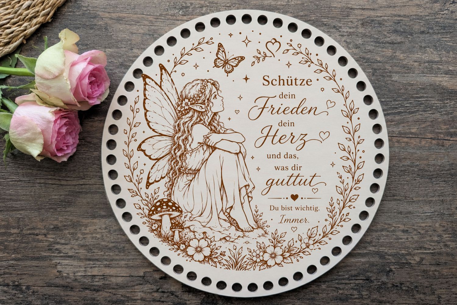 Holzboden ❤️ Schütze dein Herz, deinen Frieden und das, was dir guttut“