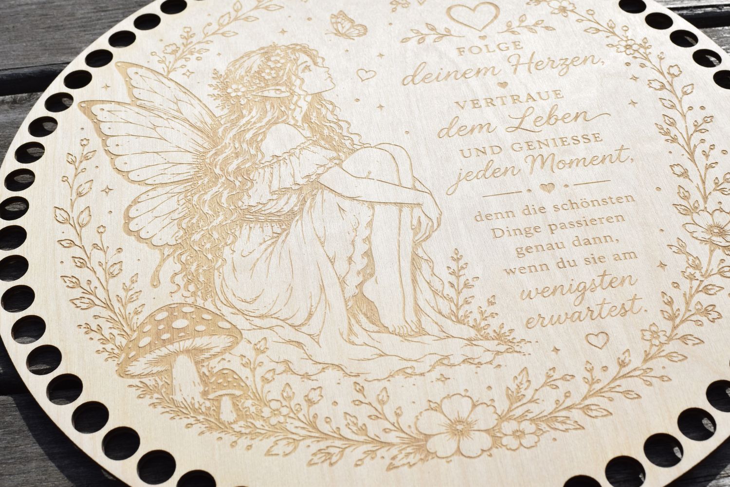 Holzboden ❤️ Schütze dein Herz, deinen Frieden und das, was dir guttut“