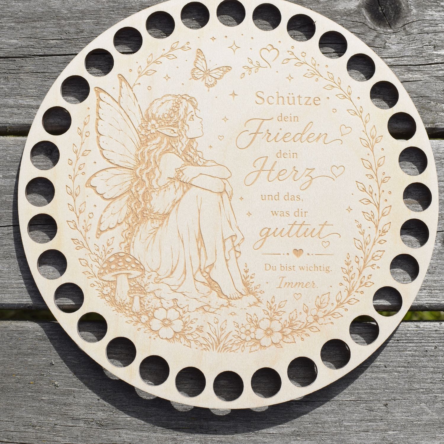 Holzboden ❤️ Schütze dein Herz, deinen Frieden und das, was dir guttut“