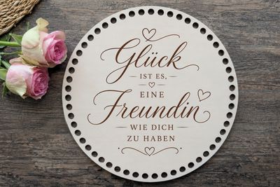 Holzboden ❤️Glück ist es, eine Freundin wie dich zu haben