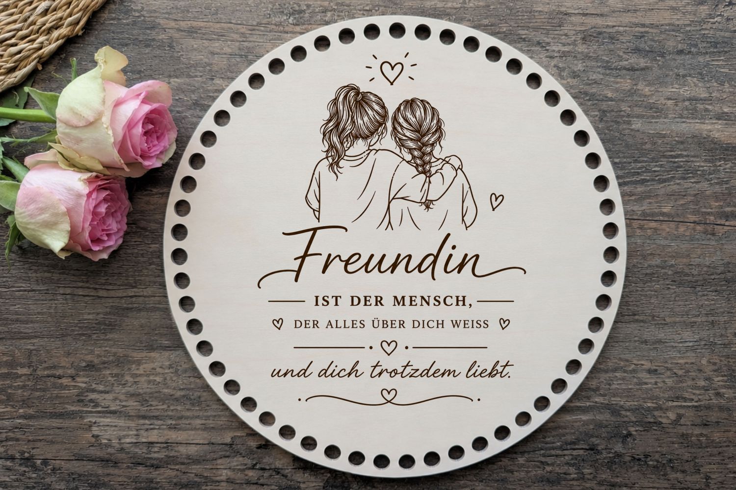 Holzboden ❤️Freundin ist der Mensch, der alles über dich weiß und dich trotzdem liebt