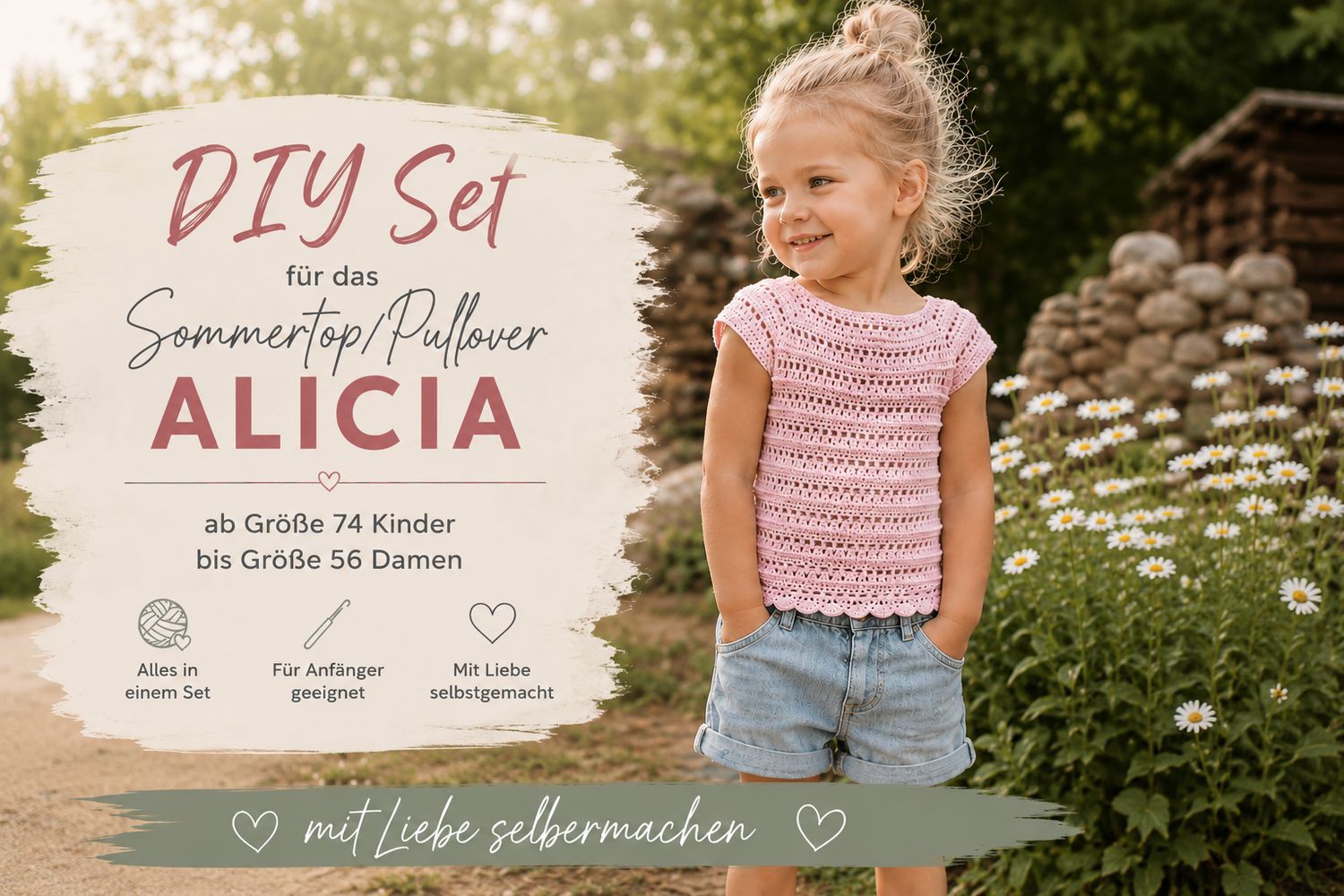 DIY Set + ALICIA + Sommertop/ Pullover in allen Größen
