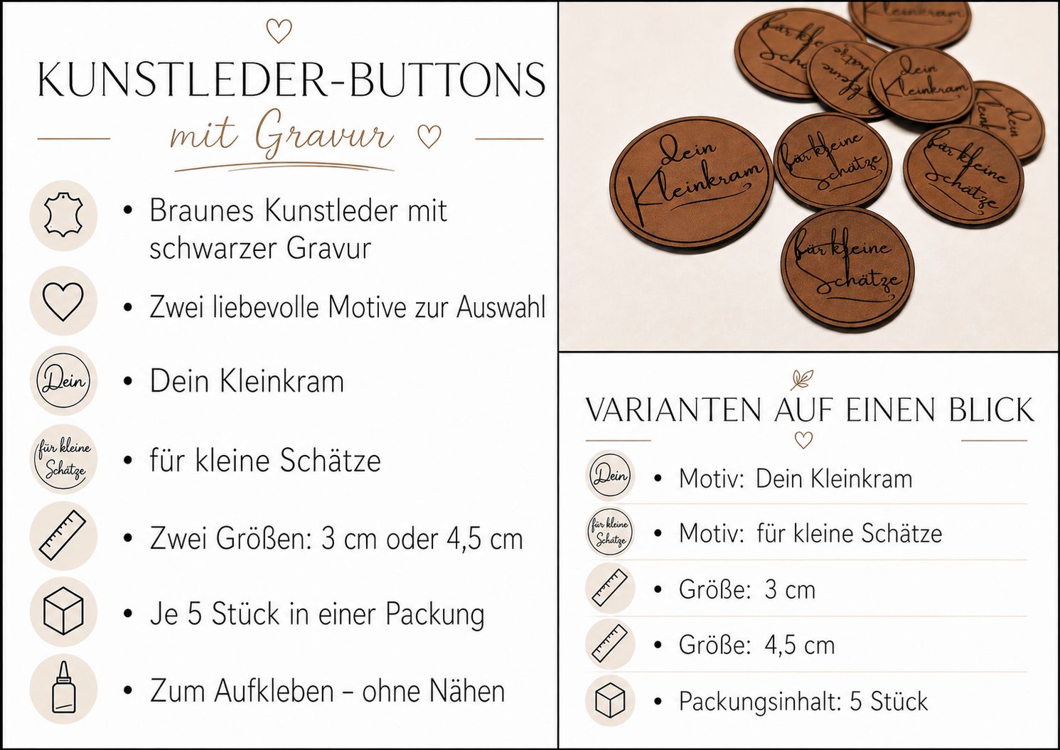 5 x runde Label