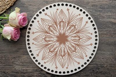 MANDALA  Holzböden mit Motiv, Rund in allen Größen