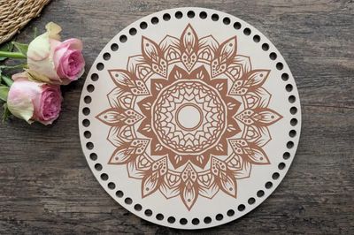 MANDALA  Holzböden mit Motiv, Rund in allen Größen