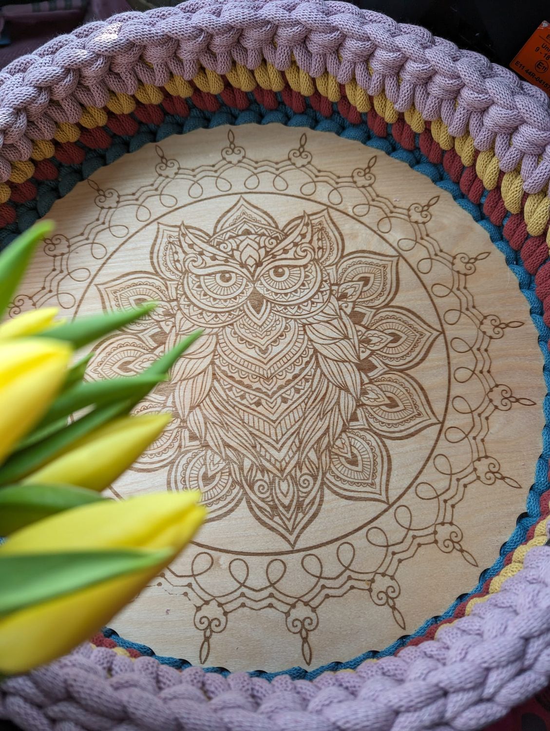 MANDALA  Holzböden mit Motiv, Rund in allen Größen