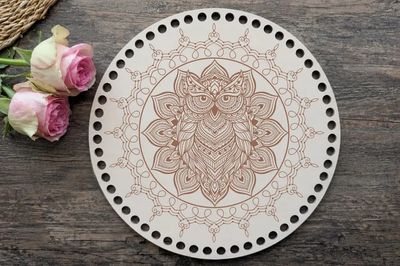MANDALA  Holzböden mit Motiv, Rund in allen Größen