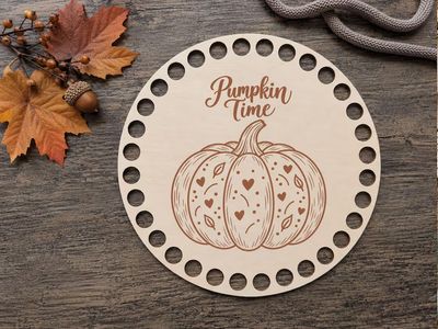 Holzboden Pumpkin Time 🍂in 6 verschieden Größen und 2 Lochgrößen