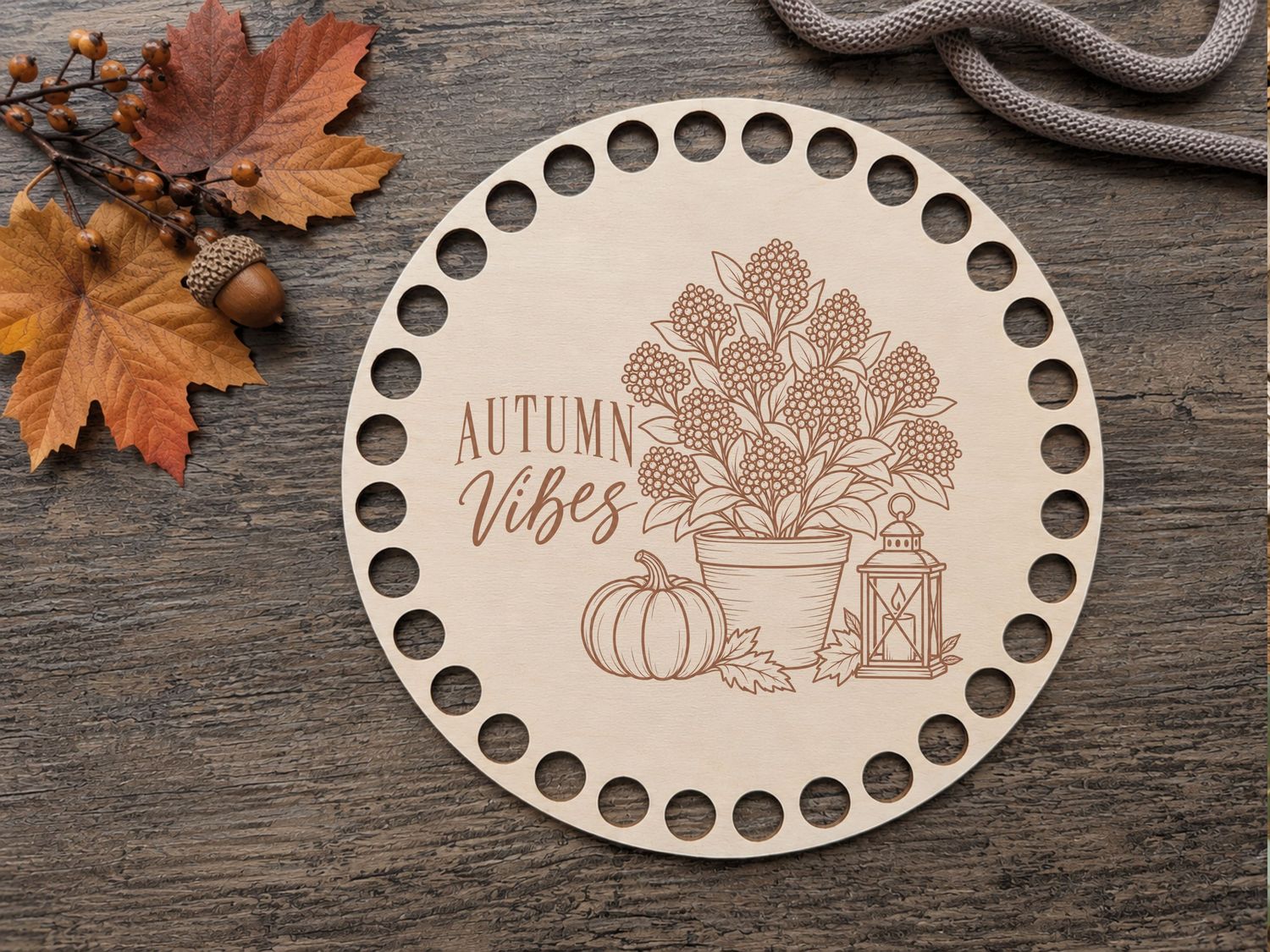 Holzboden AUTUMN vibes 🍂in 6 verschieden Größen und 2 Lochgrößen