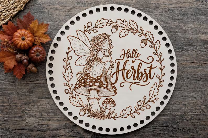 Holzboden Herbstelfe LIORA 🍂in 6 verschieden Größen und 2 Lochgrößen