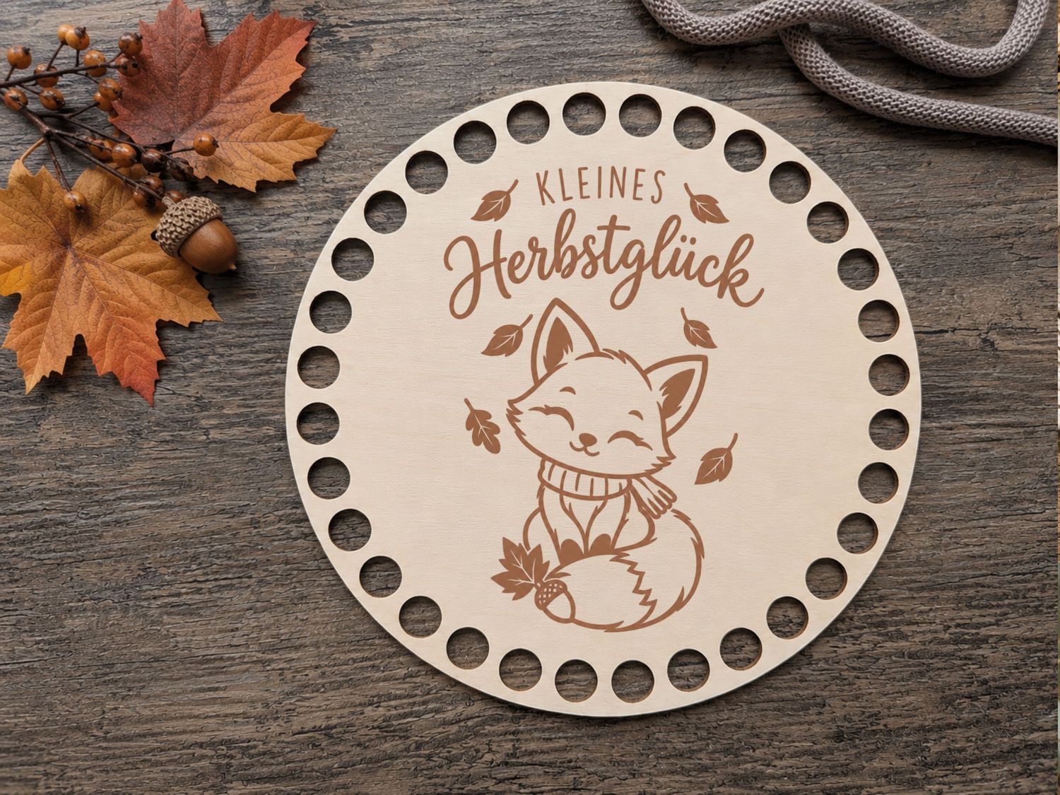 Holzboden kleines Herbstglück 🍂in 6 verschieden Größen und 2 Lochgrößen