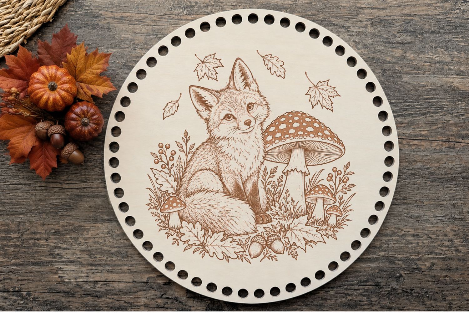 Holzboden Fuchs 🍂in 6 verschieden Größen und 2 Lochgrößen