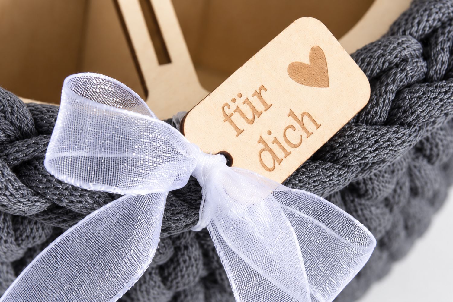 Holzanhänger „Für dich“ mit Herz 10 Stück