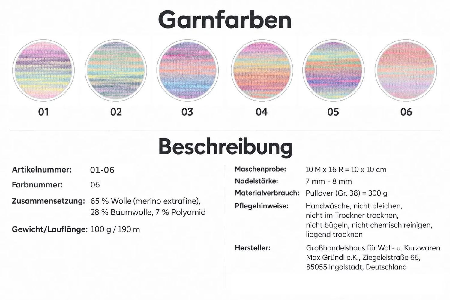 Gründl Mellow - mit Merinowolle und Baumwolle, 100 g / 190 m