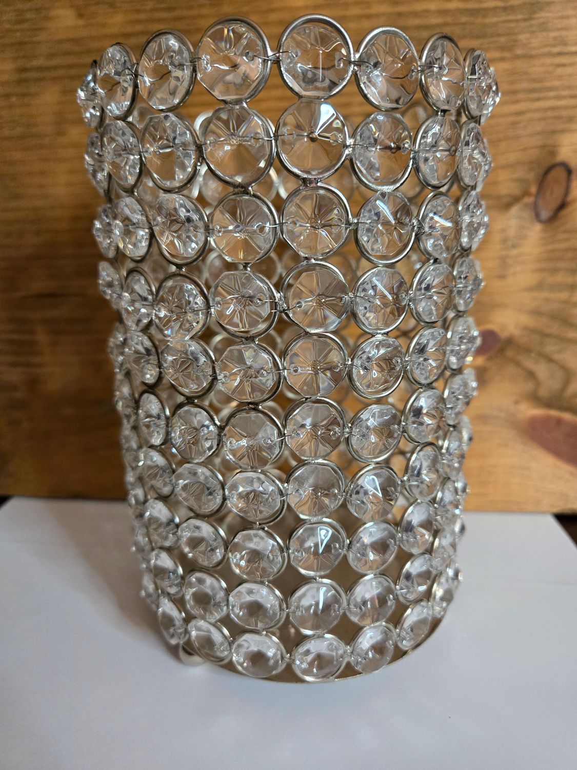 ​Crystal Gem Pillar Votive Candle Holder Tabletop Centerpiece