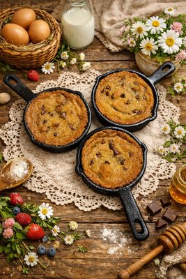 🔥 4pk CAST IRON Skillet Cookies🔥