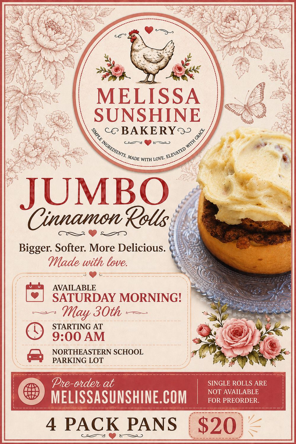 Jumbo Cinnamon Rolls (Local Pick up Only)