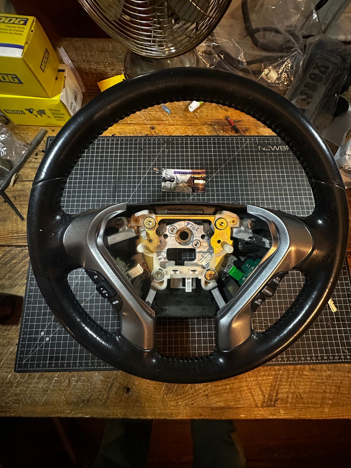Leather Steering Wheel Used With Optional Clockspring