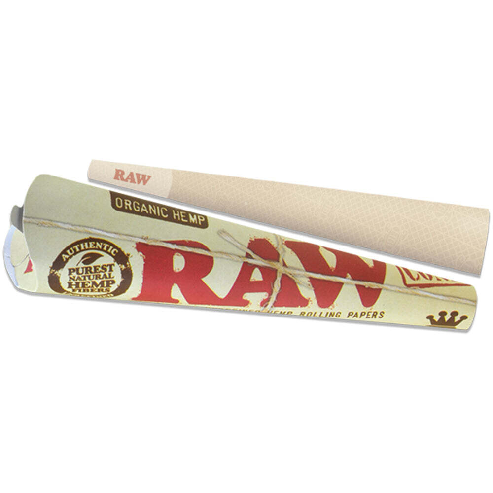 Raw 3pk King Size Cones Organic Hemp