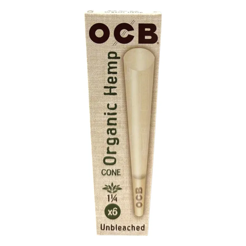 OCB ORGANIC HEMP 1 1/4 UNBLEACHED CONES