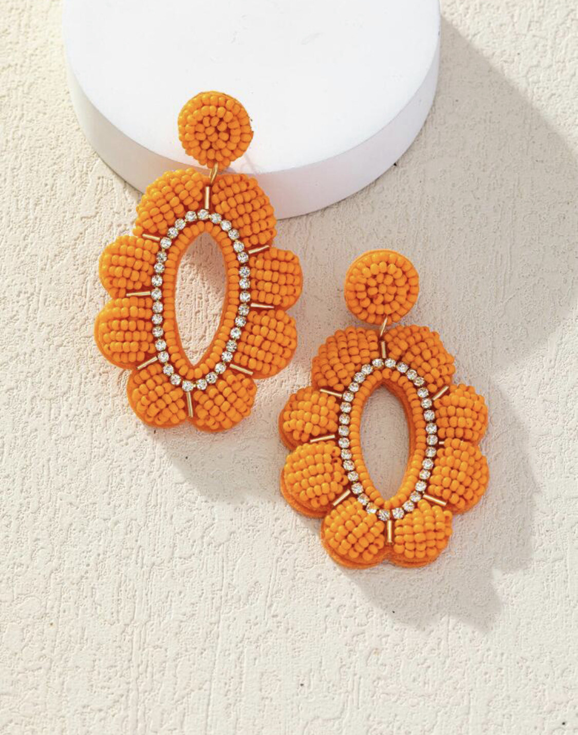 Aretes Anaranjados de Mostacilla