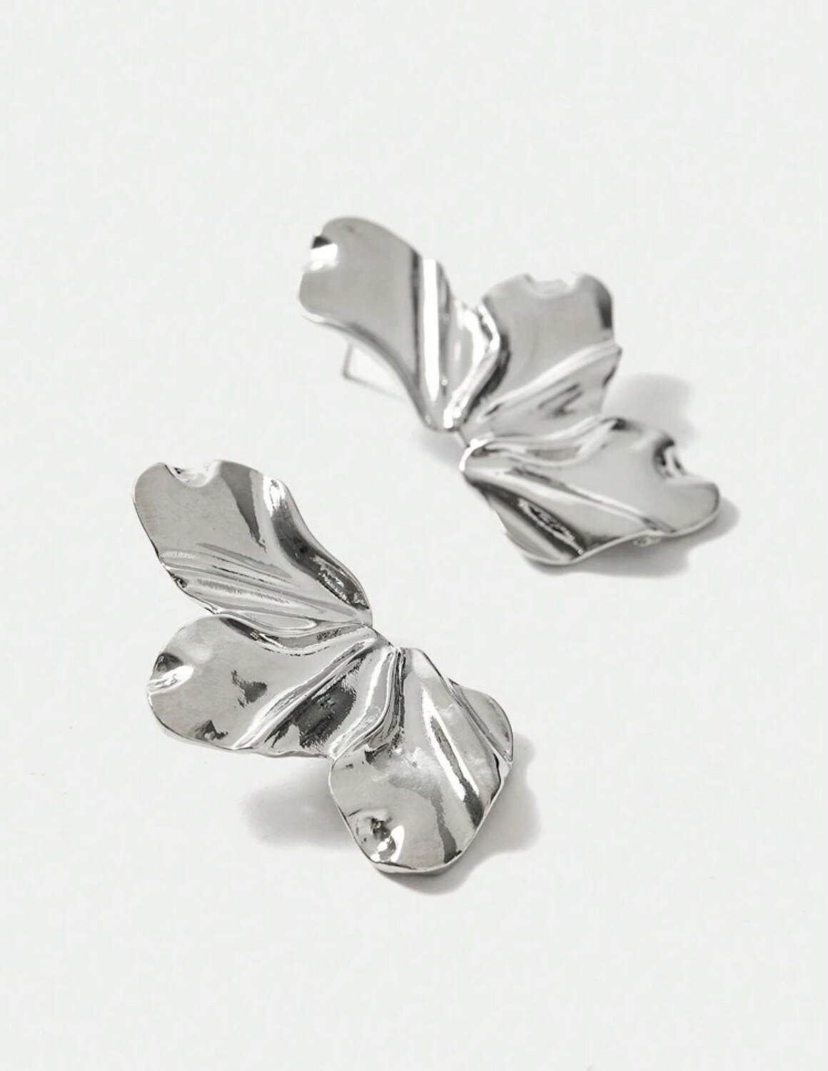 Aretes Flor Plateada