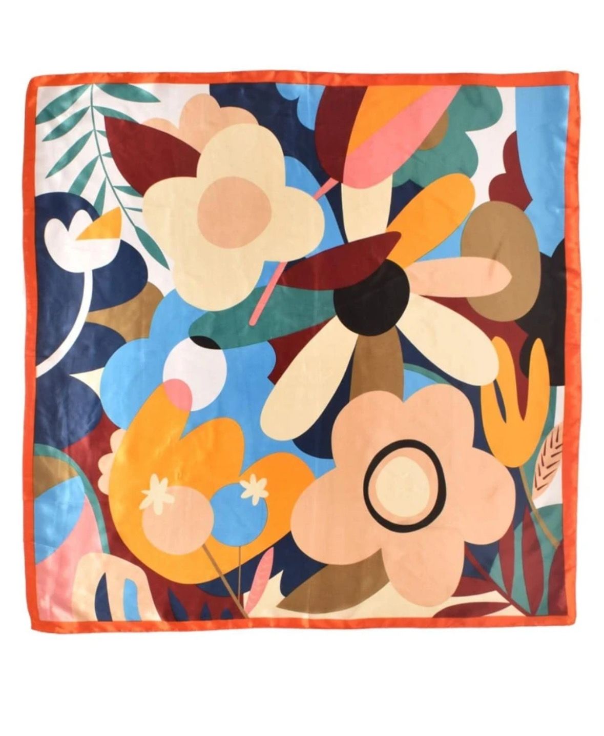 Pañuelo Flores Anaranjado