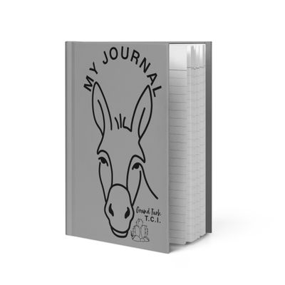 Hardcover Journal Matte/Donkey Outline/Fat Cactus/GRY