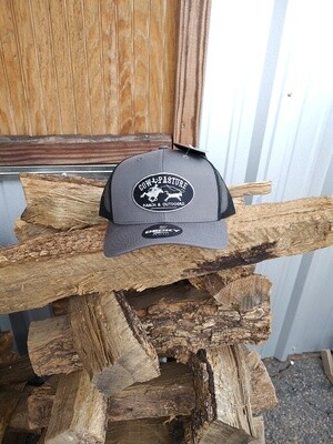 Adult Trucker Flat Billed Hat Black Patch