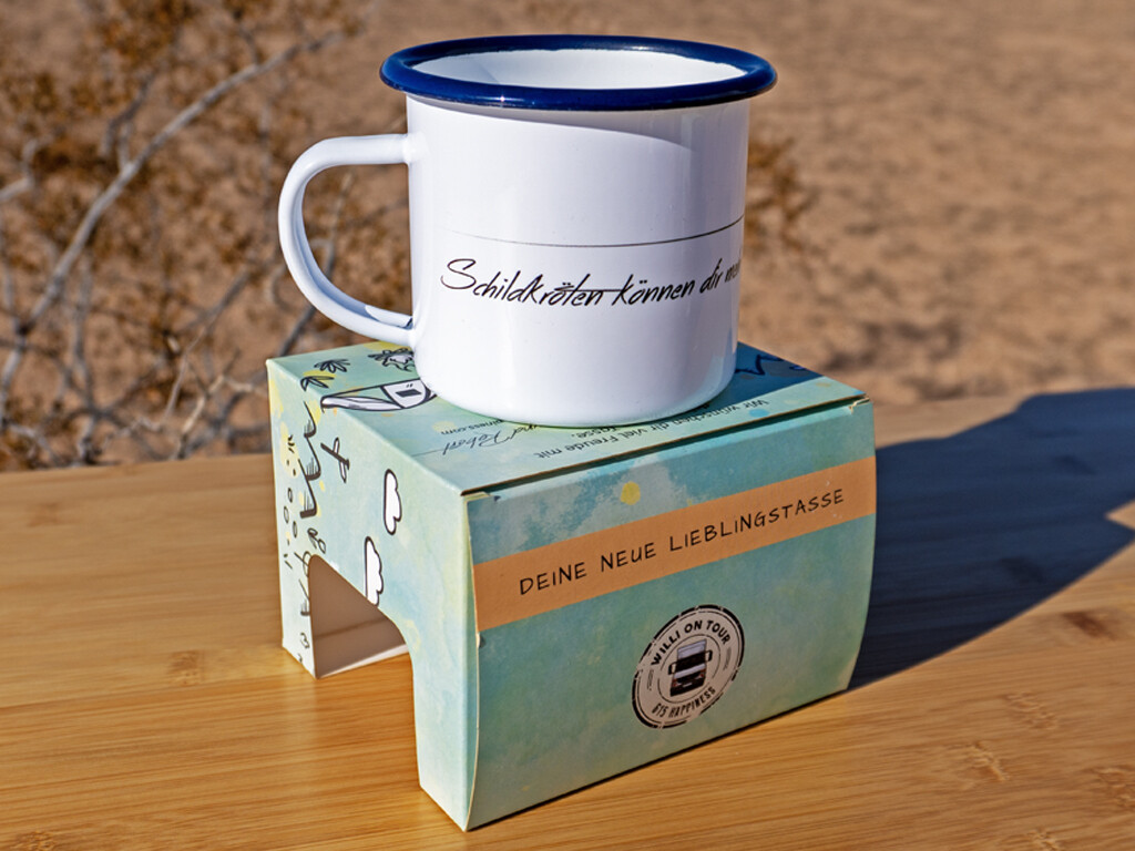 Emaille Outdoor Tasse Motiv SCHILDKRÖTE Emaille Outdoor Tasse Motiv SCHILDKRÖTE