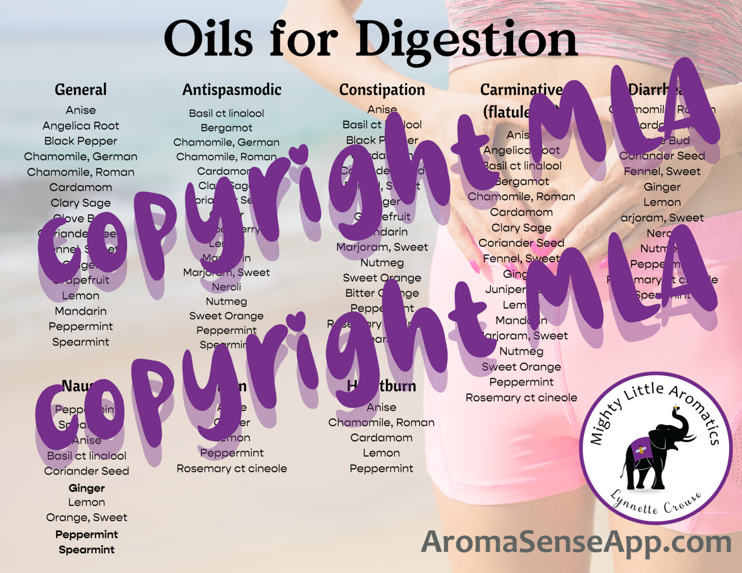 Oils for Digestion - Printable Infographic