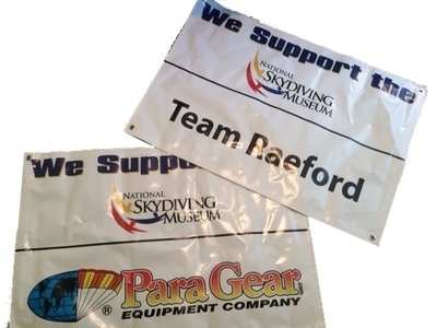18" x 24" banner with your name or your company's logo/name and message