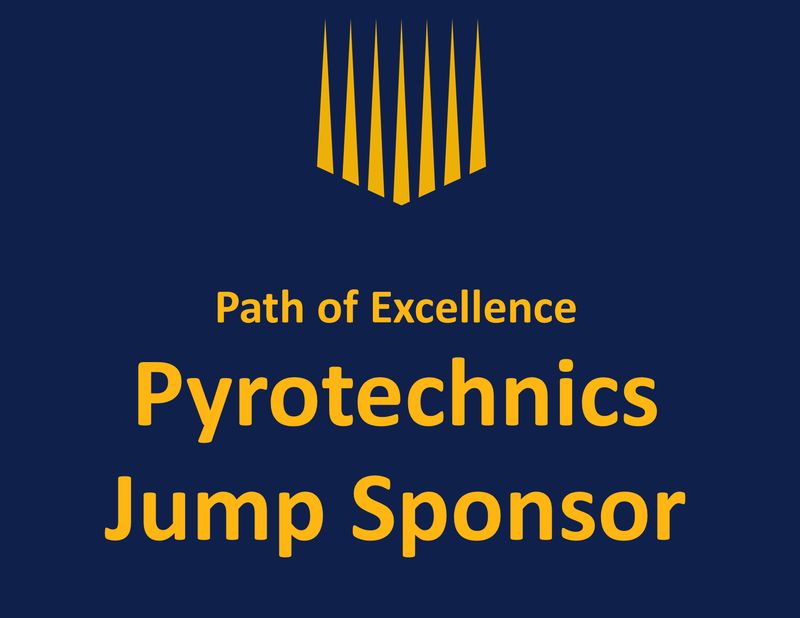 Path of Excellence Pyrotechnics Tribute Jump Sponsor