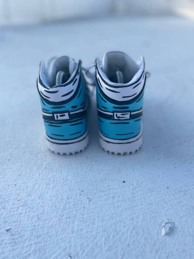 Jordan 1 sky blue cartoon custom