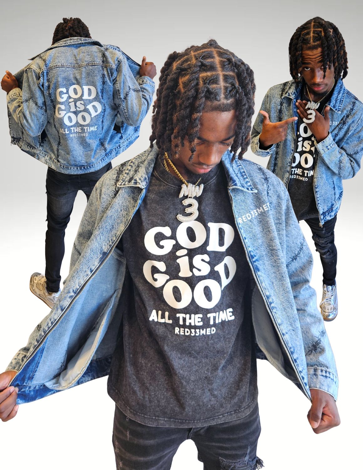 "Crown of Thorns" Denim Jacket (FREE SHIPPING)