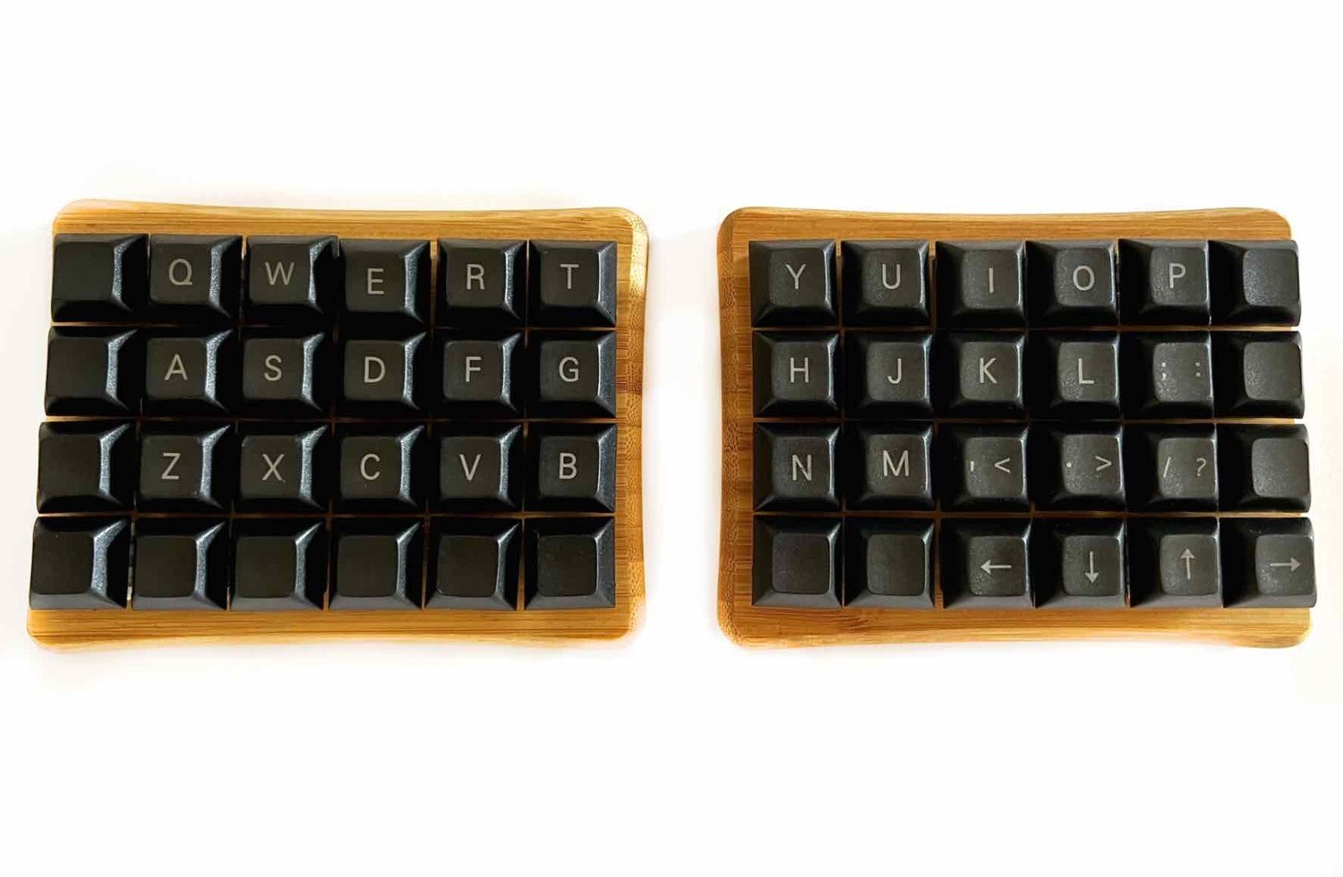 DSA KeyCaps Black Printed (left & right keyboards) Let's Split