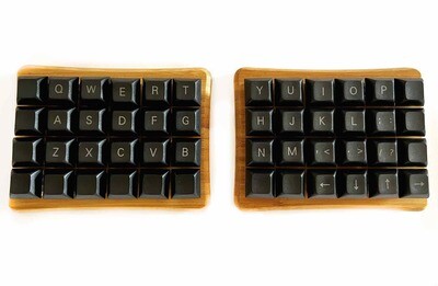 DSA KeyCaps Black Printed (left & right keyboards) Let's Split