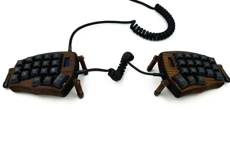 Limited Corne Mini Ergonomic Dark Bamboo Keyboard - shipping in 24h