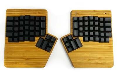 ErgoDox_EZ FullHand Bamboo Wood Case with oil finish ver1