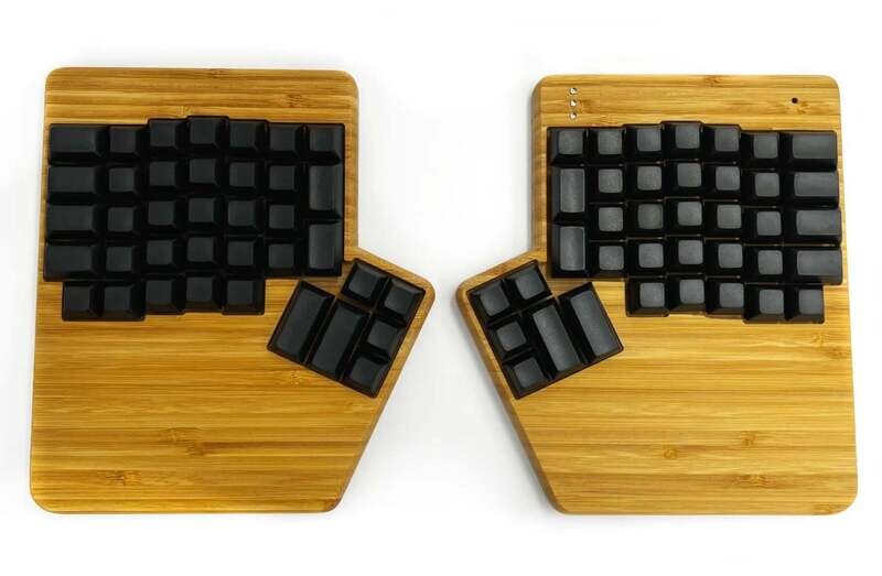 ErgoDox_EZ FullHand Bamboo Wood Case with oil finish ver1