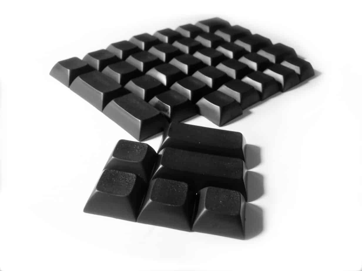 (OneHand) DSA KeyCaps (left or right keyboards) ErgoDox - 38 key (black)