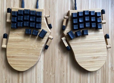 MiniDox FullHand LIFT Bamboo Wood Case with oil finish ver3