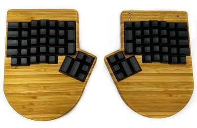 ErgoDox FT FullHand Bamboo Wood Case with oil finish ver2.